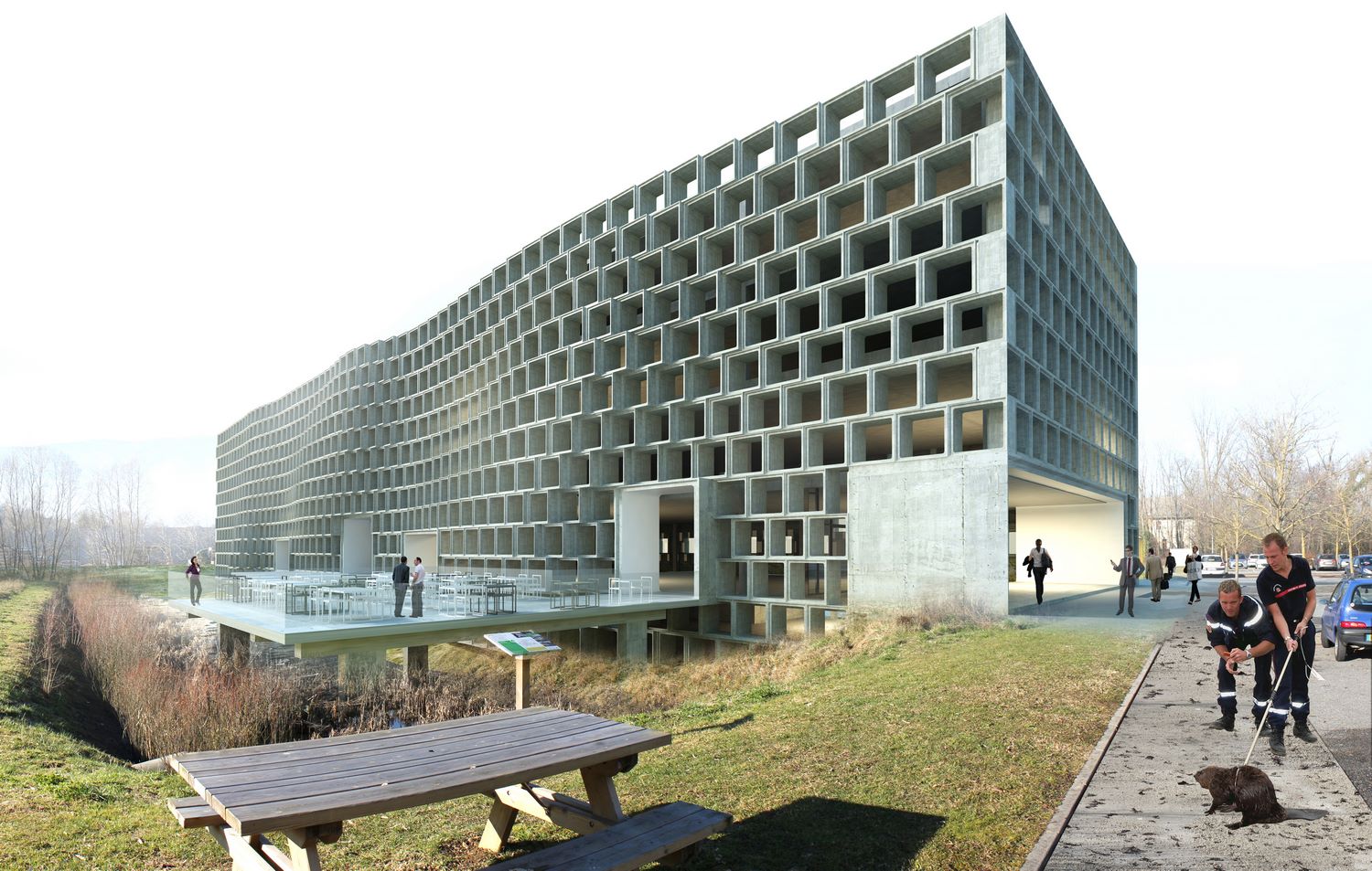 pateyarchitectes - concours pour la construction d'un bâtiment tertiaire sur le site de savoie hexapole - méry - savoie