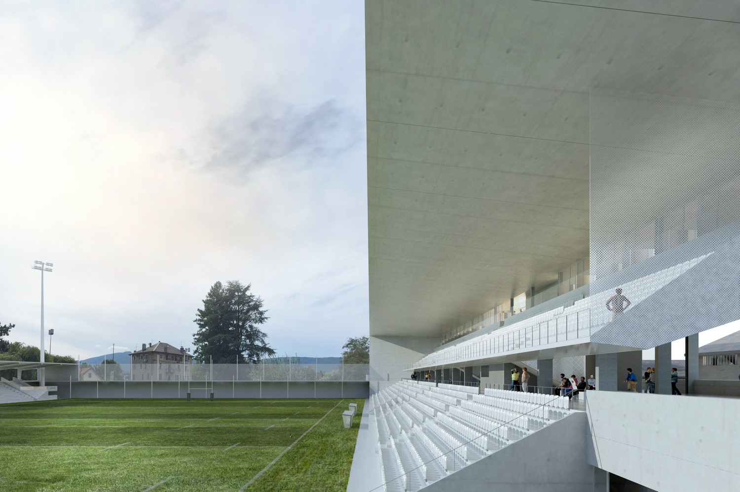 pateyarchitectes - reconstruction du stade (5000 pl) de chambéry - savoie